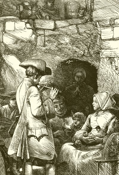 Oliver Goldsmith pelaa yömajassaan tekijältä English School