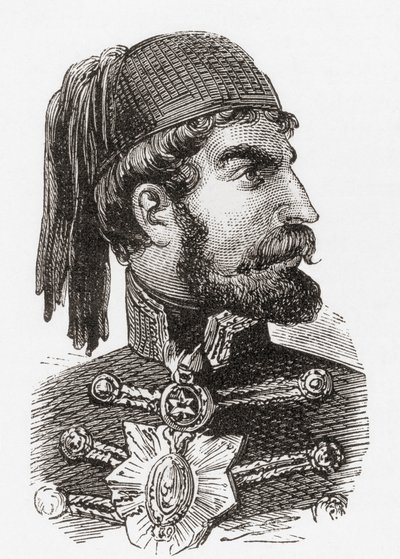 Omar Pasha Latas, Wardin ja Lockin kuvitetusta maailmanhistoriasta, julkaistu noin vuonna 1882. tekijältä English School