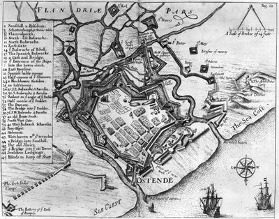 Ostende, Francis Veren (1560-1609), pub. kirjoittanut William Dillingham, 1657 (kaiverrus) tekijältä English School