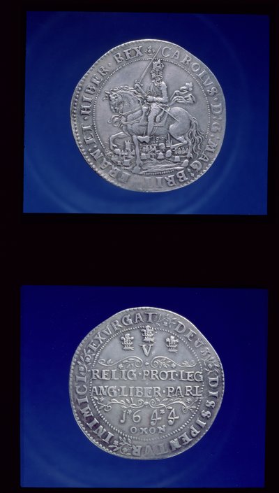 Kuningas Kaarle I:n Oxfordin kruunu, 1644 (hopea) tekijältä English School