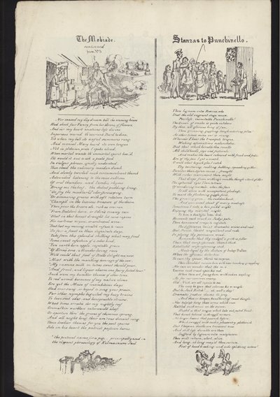 Sivu Leafletistä Glasgow Fairista, julkaistu 23. heinäkuuta 1835 (kaiverrus) tekijältä English School