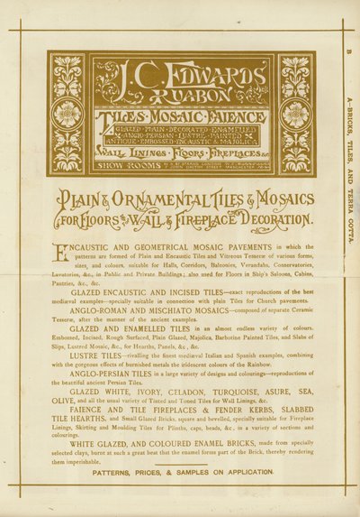 Sivu Arkkitehti-, Maanmittaus- ja Insinöörikokoelmasta 1892 tekijältä English School
