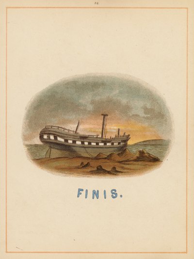 Sivu teoksesta The Boats of the World, 1800-luvun loppupuoli (värilitografia). tekijältä English School