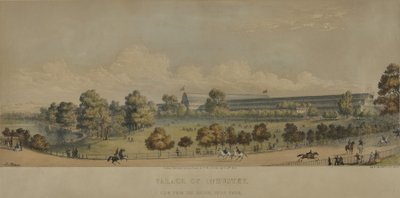 Teollisuuspalatsi; Näkymä sillalta, Hyde Park, 1851 tekijältä English School