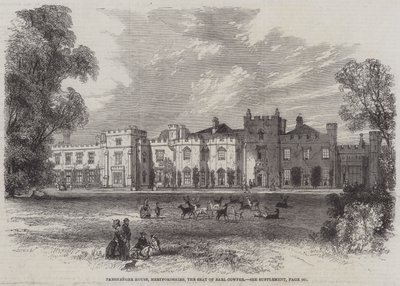 Panshanger House, Hertfordshire, Earl Cowperin istuin (kaiverrus) tekijältä English School