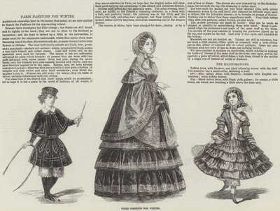 Paris Fashions for Winter (kaiverrus) tekijältä English School