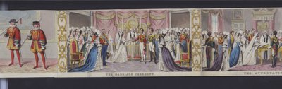 Osa panoraamasta kuningatar Victorian häistä, n. 1840 (käsinvärinen akvatinta) tekijältä English School
