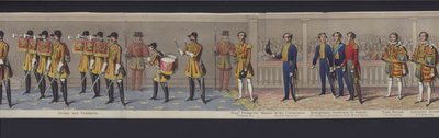 Osa panoraamasta kuningatar Victorian häistä, n. 1840 (käsinvärinen akvatinta) tekijältä English School