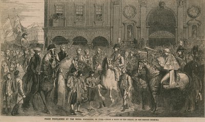 Rauha julistettiin Royal Exchangessa vuonna 1748 tekijältä English School