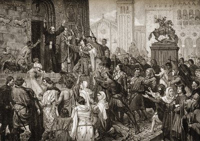 Pietari Erakko (1050-1115) saarnasi ensimmäisen ristiretken aikana vuonna 1095 tekijältä English School