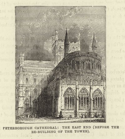 Peterboroughin katedraali, East End (ennen tornin uudelleenrakennusta) tekijältä English School