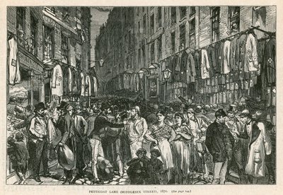 Petticoat Lane (Middlesex Street), Lontoo, 1870 tekijältä English School