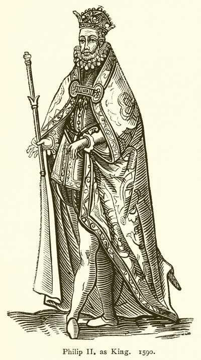 Philip II kuninkaana. 1590 tekijältä English School