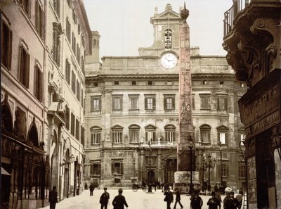 Piazza di Monte Citorio, Rooma (käsinvärinen valokuva) tekijältä English School