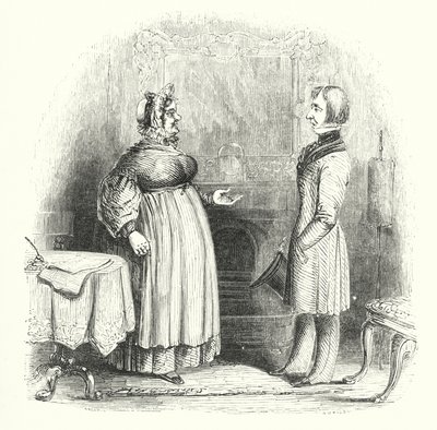 Kuvia suosituista ihmisistä: (kaiverrus): The Lodging-House Keeper (kaiverrus) tekijältä English School