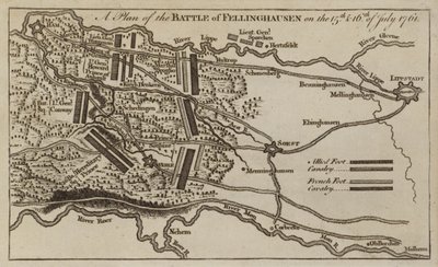 Villinghausenin taistelun suunnitelma, Saksa, Seitsemänvuotinen sota, 15.-16.7.1761 tekijältä English School
