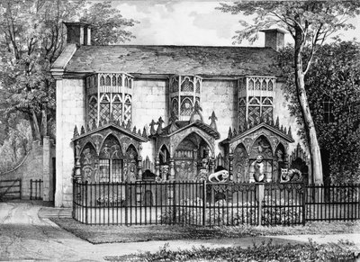 Plas Newydd, lähellä Llangollenia, Wales, Lady Eleanor Butlerin ja neiti Ponsonbyn kotipaikka tekijältä English School