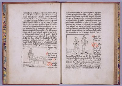 Levy C5v-C6r, William Caxtonin teoksesta "Maailman mirrouriksi kutsuttu kirja", 1481 (puupiirros ja kohopaino) tekijältä English School
