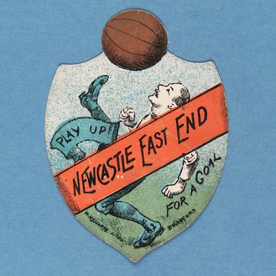 Play Up Newcastle East End For A Goal, Bainesin kilven muotoinen kortti, 1880-89 tekijältä English School