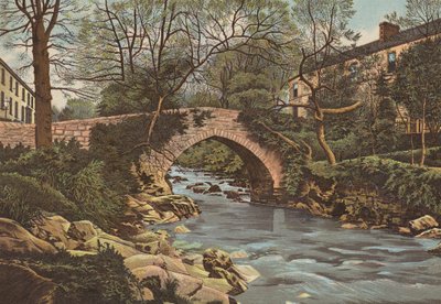 Plymouth: Ivybridge, lähellä Plymouthia (väri litho) tekijältä English School