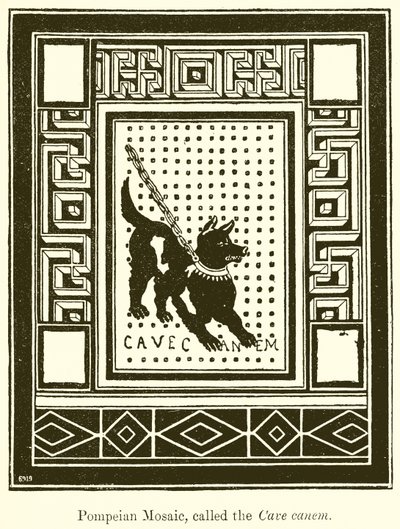 Pompeian mosaiikki, nimeltään Cave Canem tekijältä English School