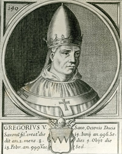 Paavi Gregorius V (972-999) (kaiverrus) tekijältä English School