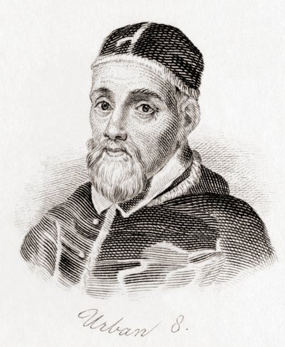 Paavi Urbanus VIII, n. 1568 -1644, syntynyt Maffeo Barberini (kaiverrus) tekijältä English School