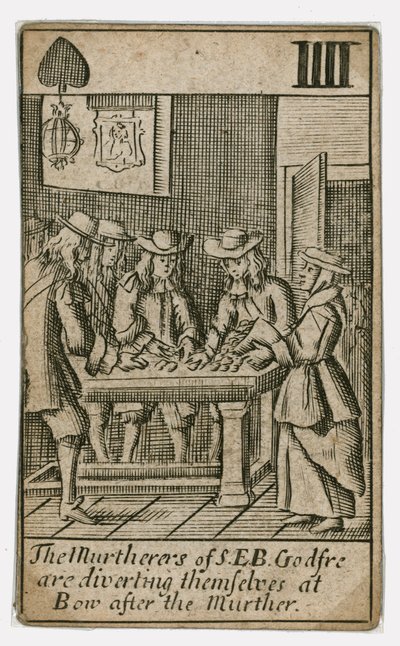 Popish Plot -pelikortti (kaiverrus) tekijältä English School