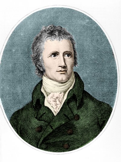 Alexander MacKenzien muotokuva (värillinen kaiverrus) tekijältä English School