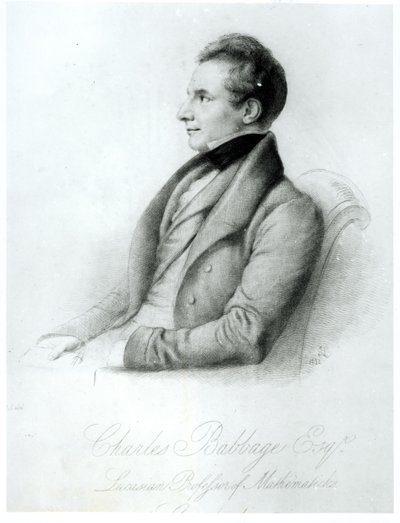 Muotokuva Charles Babbagesta (1792-1871) 1832 tekijältä English School