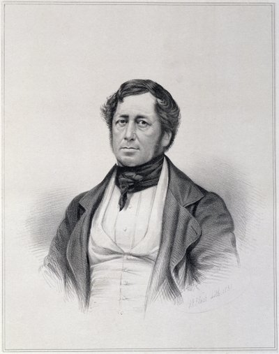 Muotokuva Charles Joseph Hullmandelista (1789-1850), kaiverrettu G.B. Bleck, 1851 tekijältä English School