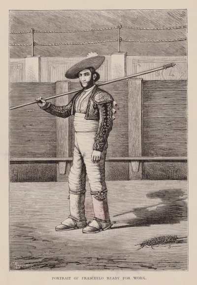 Frascuelon muotokuva valmiina työhön (kaiverrus) tekijältä English School