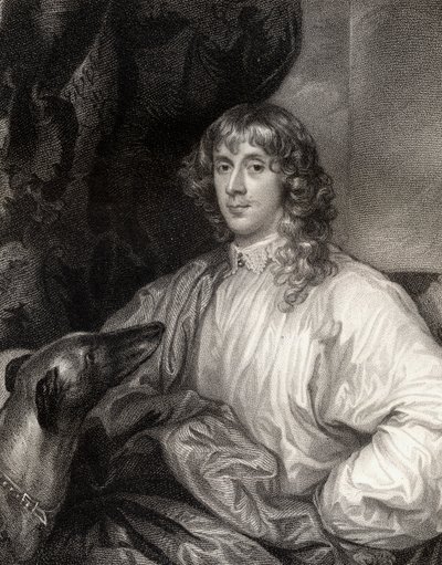 Muotokuva James Stuartista (1612-55) Richmondin 1. herttuasta, Lodges British Portraitsista, 1823 tekijältä English School