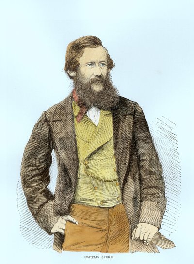 John Hanning Speken (1827-64) muotokuva (myöhempi väritys) tekijältä English School