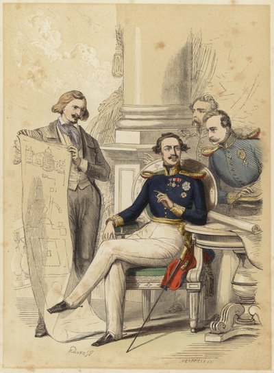 Baijerin kuninkaan Ludwig II:n muotokuva (värikaiverrus) tekijältä English School
