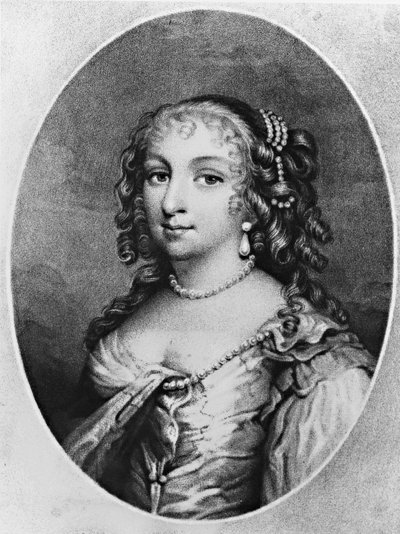 Lady Denhamin muotokuva, Richard Earlomin ja Charles Turnerin kirjasta Characters Illustrious in British History, 1815 tekijältä English School