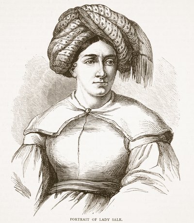 Lady Salen muotokuva, kuvitus Cassells Illustrated History of Englandista tekijältä English School