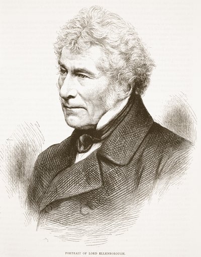 Lord Ellenboroughin muotokuva, kuvitus Cassells Illustrated History of Englandista tekijältä English School