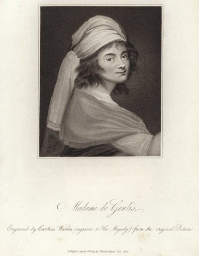 Madame de Genlisin muotokuva tekijältä English School