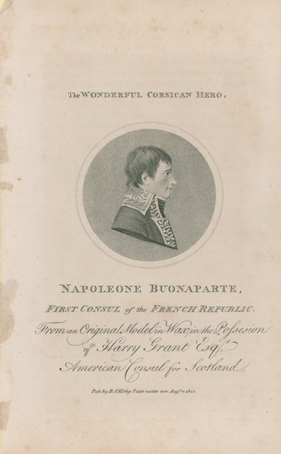 Napoleon Bonaparten muotokuva tekijältä English School