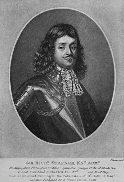 Sir Richard Stainerin muotokuva, Richard Earlomin ja Charles Turnerin "Characters Illustrious in British History" -sarjasta, 1815 tekijältä English School