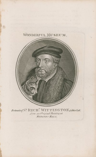 Muotokuva Sir Richard Whittingtonista ja hänen kissastaan tekijältä English School