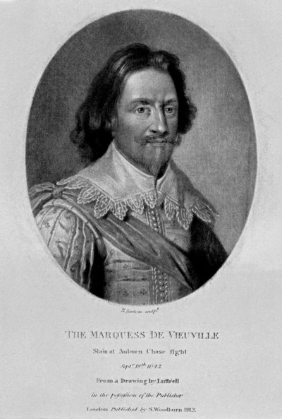 Vieu Villen markiisin muotokuva sarjasta Characters Illustrious in British History, 1815 tekijältä English School