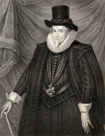 Muotokuva Thomas Cecilistä, Exeterin 1. jaarlista, Lodges British Portraitsista, 1823 tekijältä English School