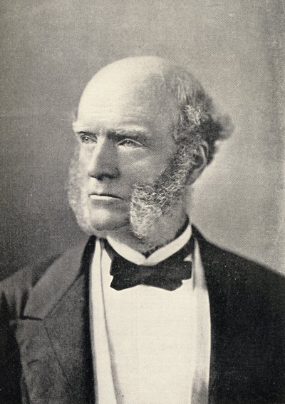 Muotokuva Thomas Hughesista (1822-96) tekijältä English School