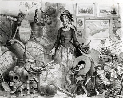 Muotokuva juhlistavasta Mis(s)-Managementista kunnioittavasti omistettu hänen ihailijoilleen, 1855 tekijältä English School