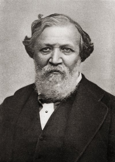 Englantilaisen runoilijan Robert Browningin (1812-89) muotokuva. tekijältä English School