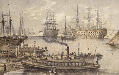 Portsmouth Harbour (värillinen kaiverrus) tekijältä English School