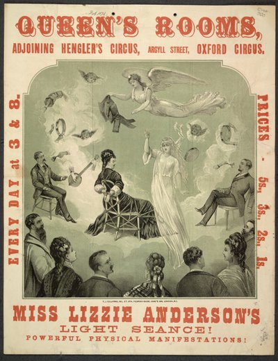 Juliste "Miss Lizzie Andersonin kevyt seanssi!" Queen