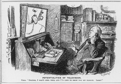 Television mahdollisuudet, sarjakuva Punch Magazinesta tekijältä English School